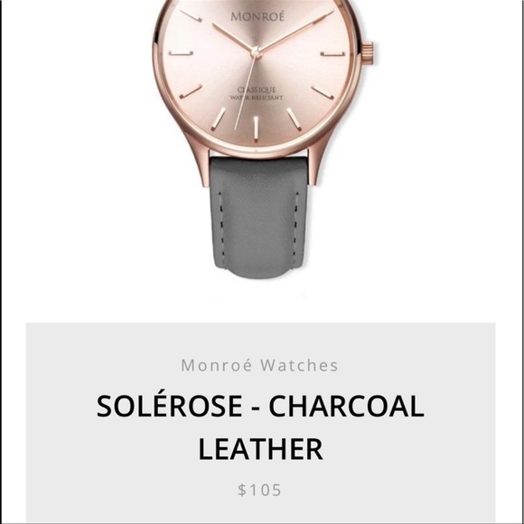 Monroe Women’s Rose Gold Tone Leather Watch - Picture 4 of 10